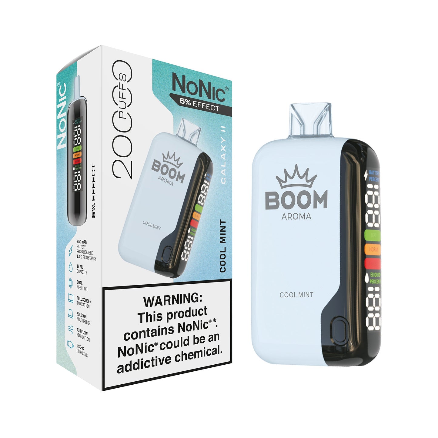Nonic Galaxy II 20k Aroma Boom 5% Effect Cool Mint